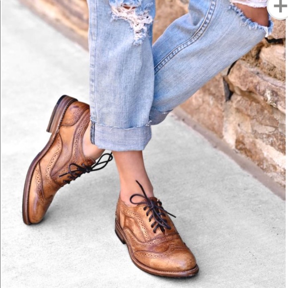 Bed Stu Lita Wingtip Oxford Leather 